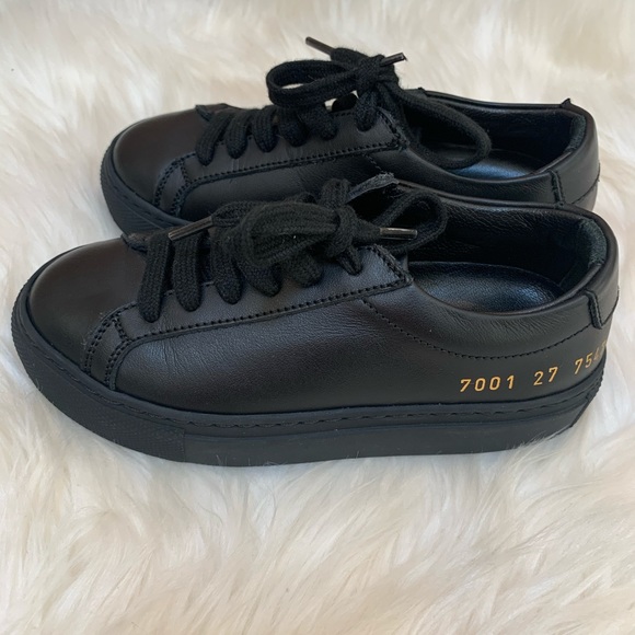 Kids Common Projects sneakers black unisex 27 - Picture 1 of 5